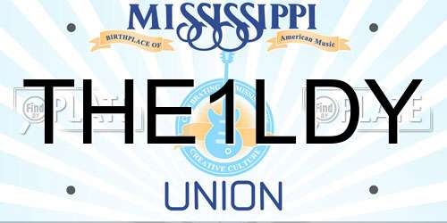 THE1LDY Mississippi License Plate