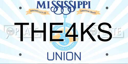 THE4KS Mississippi License Plate