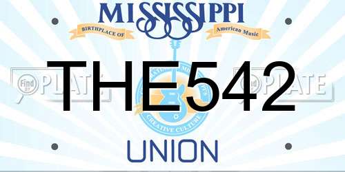 THE542 Mississippi License Plate