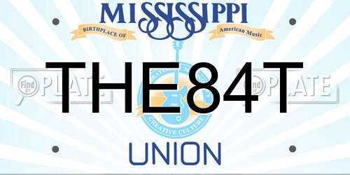 THE84T Mississippi License Plate