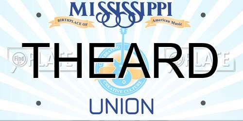 THEARD Mississippi License Plate