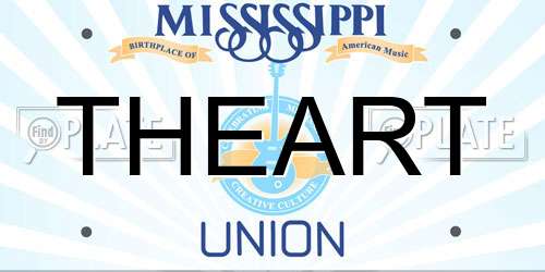 THEART Mississippi License Plate