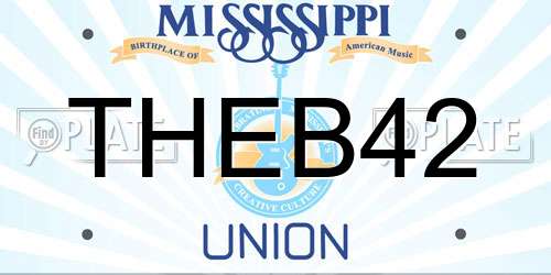 THEB42 Mississippi License Plate