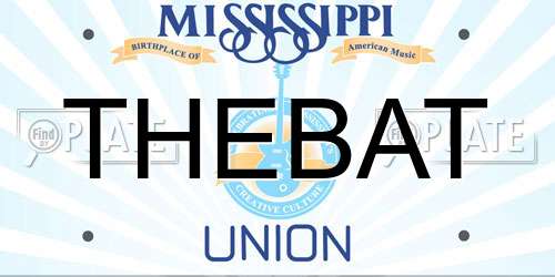 THEBAT Mississippi License Plate