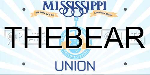 THEBEAR Mississippi License Plate
