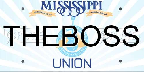 THEBOSS Mississippi License Plate