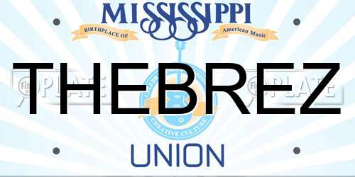 THEBREZ Mississippi License Plate