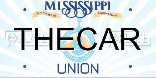 THECAR Mississippi License Plate