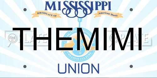 THEMIMI Mississippi License Plate