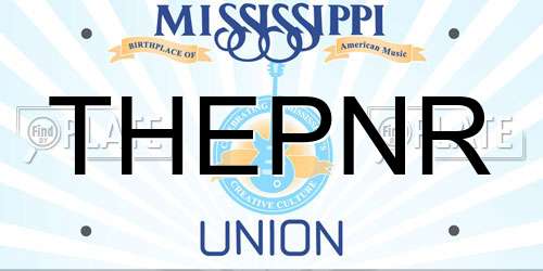 THEPNR Mississippi License Plate