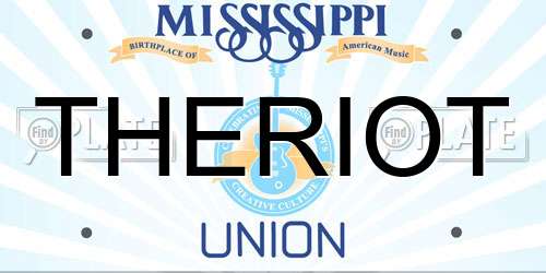 THERIOT Mississippi License Plate
