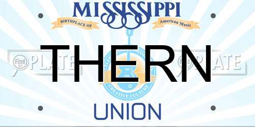THERN Mississippi License Plate