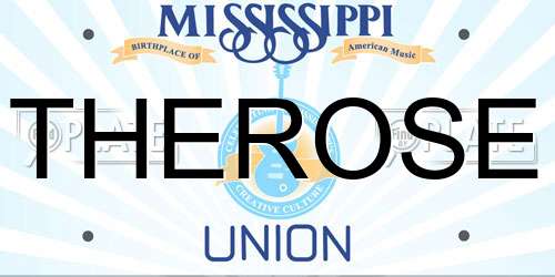 THEROSE Mississippi License Plate