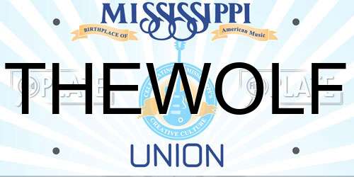 THEWOLF Mississippi License Plate