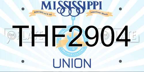 THF2904 Mississippi License Plate