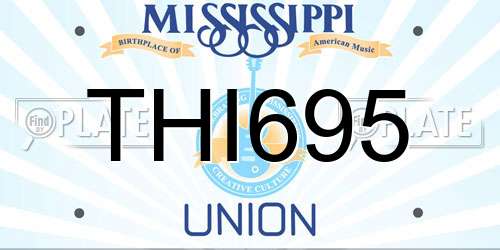 THI695 Mississippi License Plate