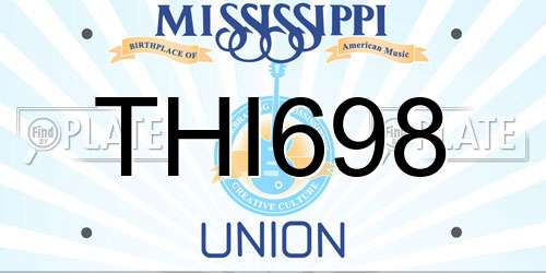 THI698 Mississippi License Plate