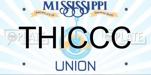 THICCC Mississippi License Plate