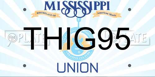 THIG95 Mississippi License Plate