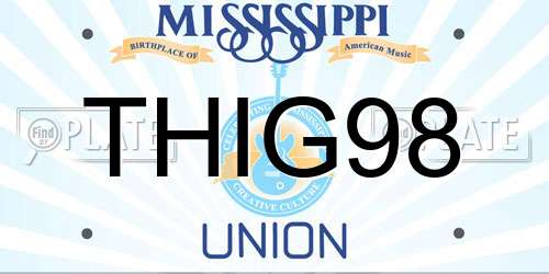 THIG98 Mississippi License Plate