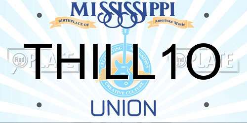 THILL1O Mississippi License Plate