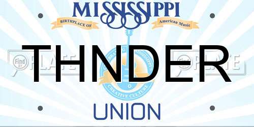 THNDER Mississippi License Plate