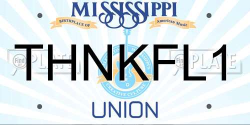 THNKFL1 Mississippi License Plate