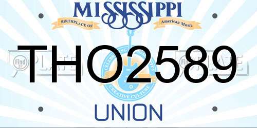 THO2589 Mississippi License Plate