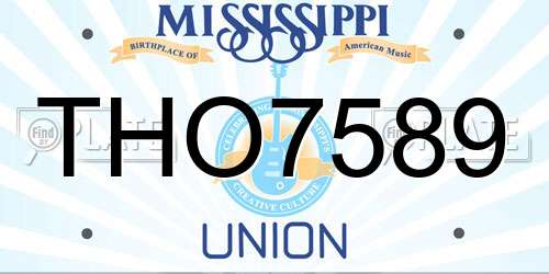 THO7589 Mississippi License Plate