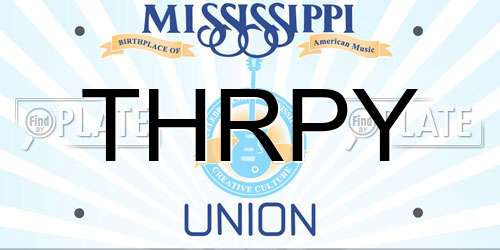 THRPY Mississippi License Plate