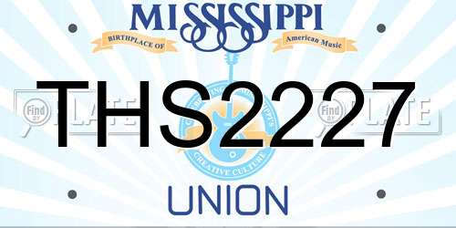 THS2227 Mississippi License Plate