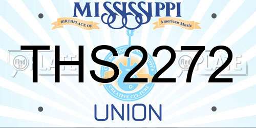 THS2272 Mississippi License Plate
