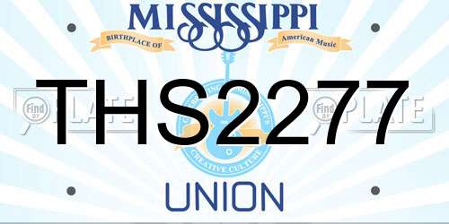 THS2277 Mississippi License Plate