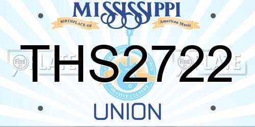 THS2722 Mississippi License Plate