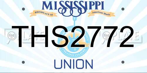 THS2772 Mississippi License Plate