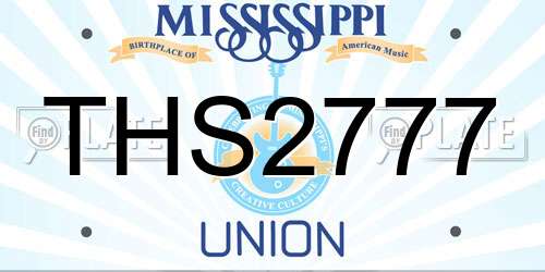 THS2777 Mississippi License Plate