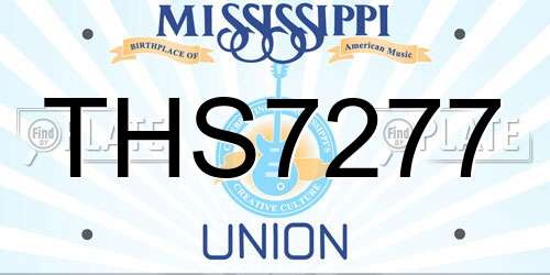 THS7277 Mississippi License Plate