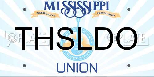 THSLDO Mississippi License Plate
