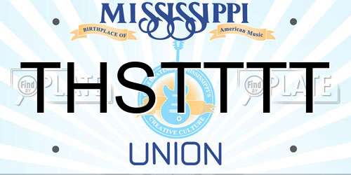 THSTTTT Mississippi License Plate