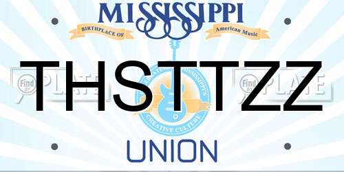 THSTTZZ Mississippi License Plate