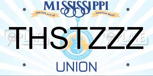 THSTZZZ Mississippi License Plate