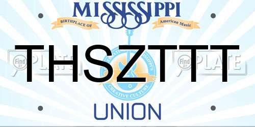 THSZTTT Mississippi License Plate