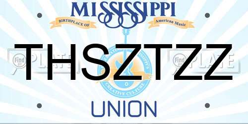 THSZTZZ Mississippi License Plate