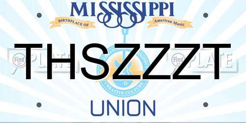 THSZZZT Mississippi License Plate