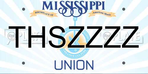 THSZZZZ Mississippi License Plate