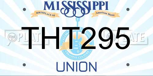 THT295 Mississippi License Plate