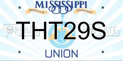 THT29S Mississippi License Plate