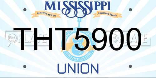 THT5900 Mississippi License Plate
