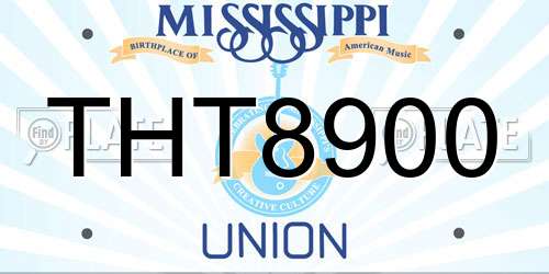 THT8900 Mississippi License Plate