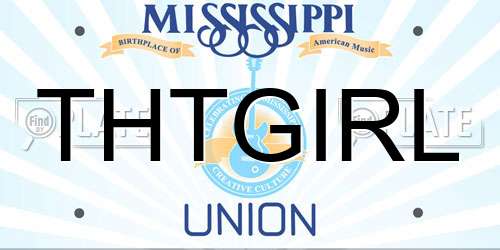 THTGIRL Mississippi License Plate